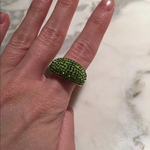 Folli follie match and dazzle ring green